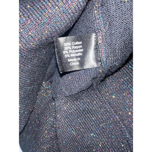 Lane Bryant Rainbow Sparkle Metallic Threading V-Neck Sweater - Size 22/24 - Picture 4 of 7